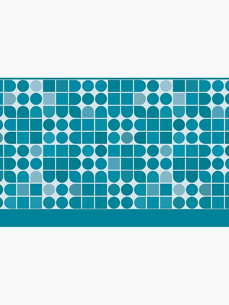 Thumbnail 2 of 2, Laptop Sleeve, Teal Retro Dots and Squares Pattern designed and sold by hidden-design.