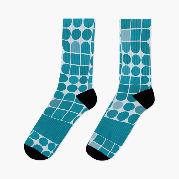Item preview, Teal Retro Dots and Squares Pattern designed and sold by hidden-design.