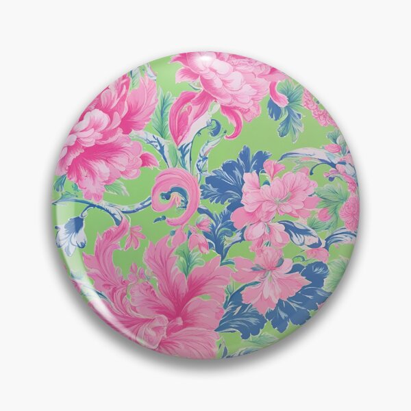Item preview, Soft pink and green traditional French toile de jouy designed and sold by SophieClimaArt.