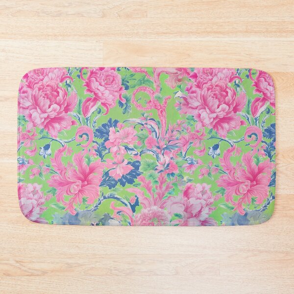 Item preview, Soft pink and green traditional French toile de jouy designed and sold by SophieClimaArt.
