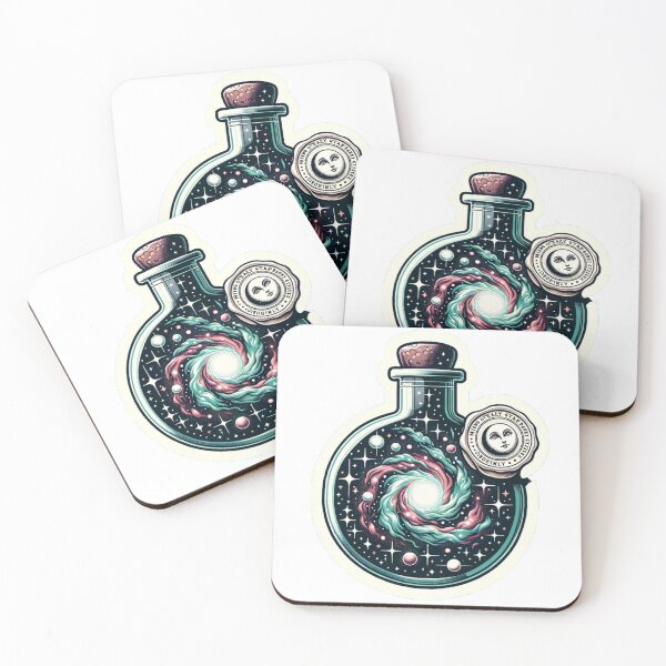 Item preview, Stellar Elixir | Galaxy Encased in Glass Bottle Illustration designed and sold by TheGraphicsLord.