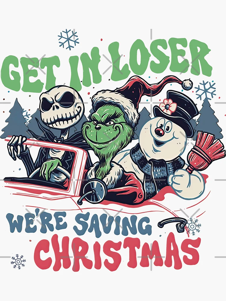 Retro Christmas Funny The Grinch Mode Grinchmas Sticker for Sale