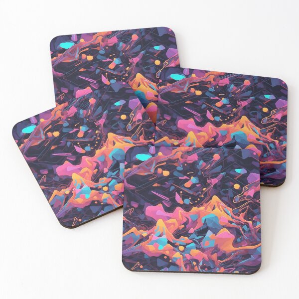 Item preview, Neon Glow Geometric Abstraction V1 designed and sold by GracePaigePlaza.