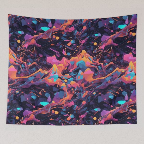 Item preview, Neon Glow Geometric Abstraction V1 designed and sold by GracePaigePlaza.