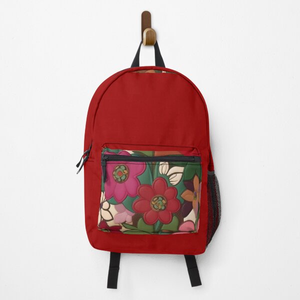 Item preview, Pink and red leather Patchwork flowers designed and sold by Roxburylane.