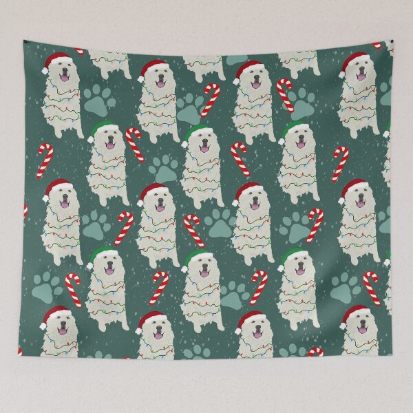 Item preview, Christmas Great Pyrenees Green Pattern designed and sold by KantstandyaC.