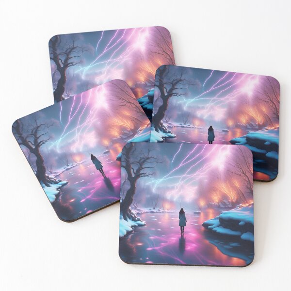 Item preview, Electric Winterscape designed and sold by AccordingtoAI.
