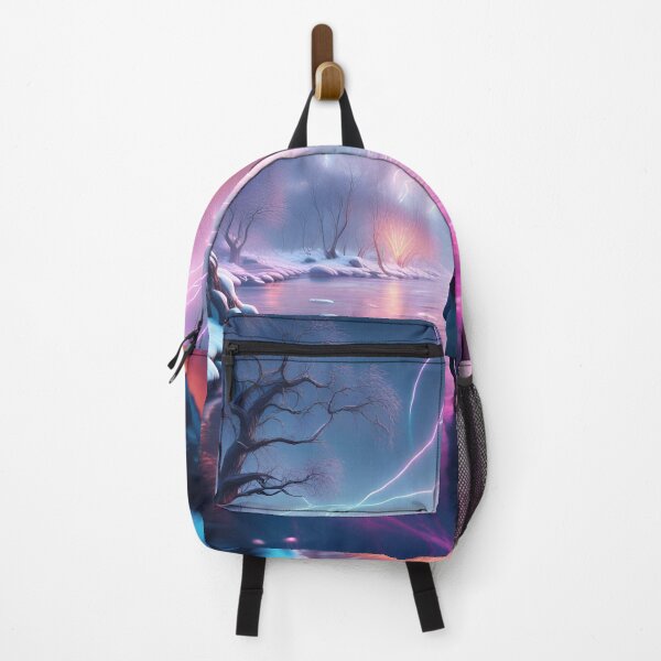 Item preview, Electric Winterscape designed and sold by AccordingtoAI.