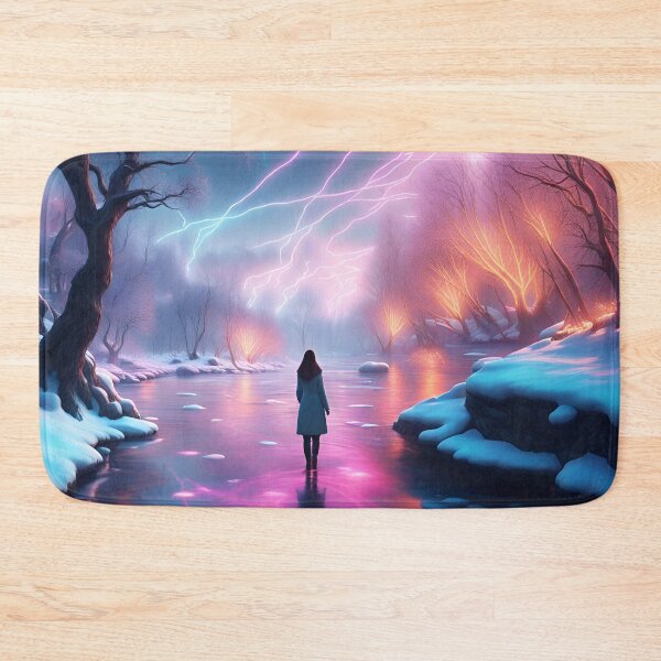 Item preview, Electric Winterscape designed and sold by AccordingtoAI.