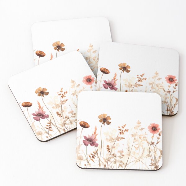 Artikelvorschau, Aquarellstil aus gepressten wilden Wiesenblumen entworfen und verkauft von workshoot.
