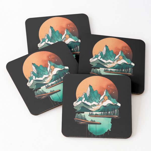 Item preview, Lake Reflection: Abstract Mountain Range designed and sold by WilsonMiller-.