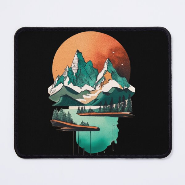 Item preview, Lake Reflection: Abstract Mountain Range designed and sold by WilsonMiller-.