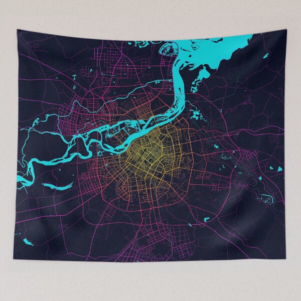 Item preview, Harbin City Map of China - Neon designed and sold by deMAP.