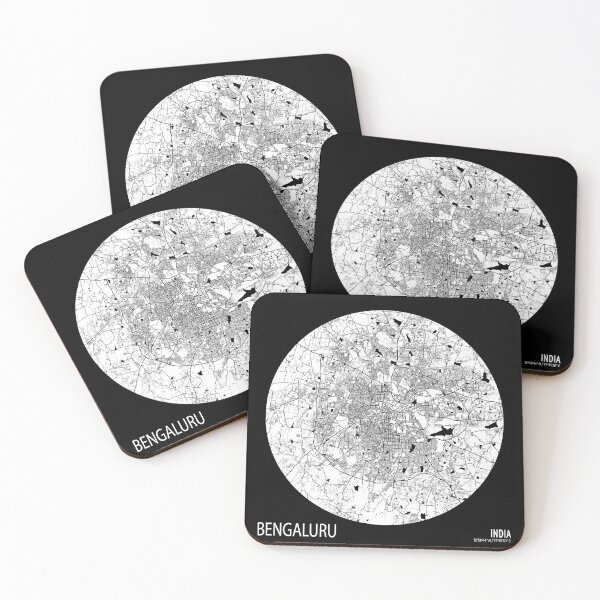 Item preview, Bengaluru City Map of India - Full Moon designed and sold by deMAP.