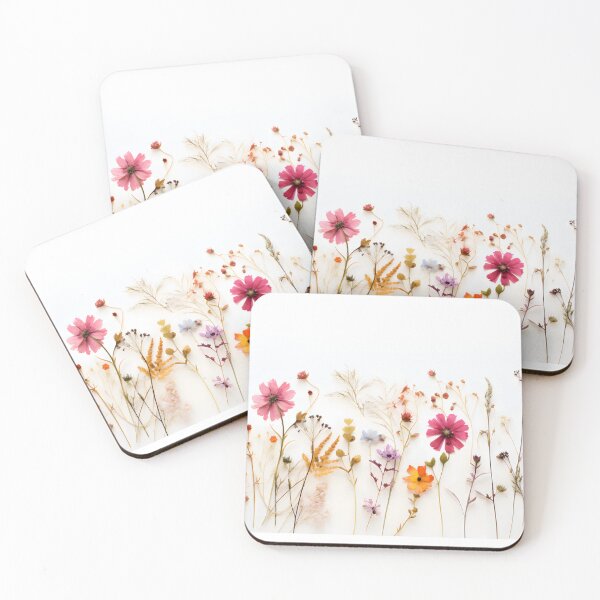 Artikelvorschau, Aquarellstil aus gepressten wilden Wiesenblumen entworfen und verkauft von workshoot.
