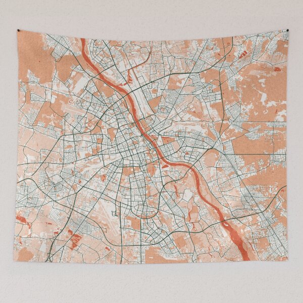 Item preview, Warsaw City Map of Poland - Bohemian designed and sold by deMAP.