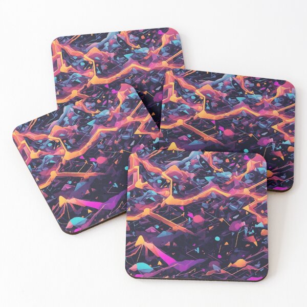 Item preview, Neon Glow Geometric Abstraction V2 designed and sold by GracePaigePlaza.