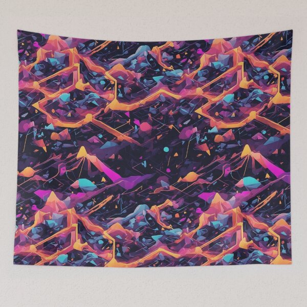 Item preview, Neon Glow Geometric Abstraction V2 designed and sold by GracePaigePlaza.