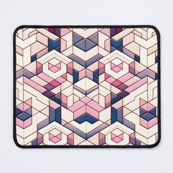 Item preview, Hexagons and Triangles Rose & Blue designed and sold by hidden-design.