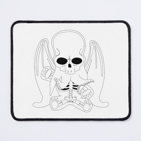 Item preview, Lil'Skelly Cthulhu B/W designed and sold by Bhurdart.