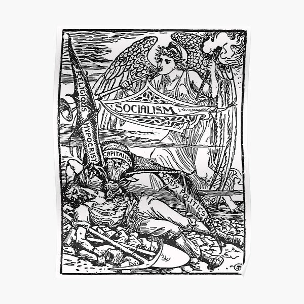 'The Capitalist Vampire' Walter Crane 1903 Poster