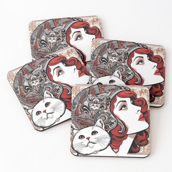 Item preview, Niña y gato blanco n.7 designed and sold by Carnisch.