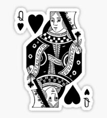 queen of black hearts Sticker