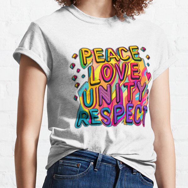 Peace Love Unity Brass Knuckle Ring Tank Top T Shirts Men Women