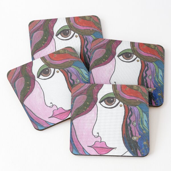 Item preview, mod abstract woman painting designed and sold by Deborah Smith.
