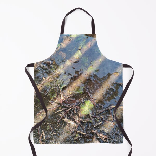 Item preview, Streaks of light on a fall puddle reflecting a house across the street designed and sold by tshuki.