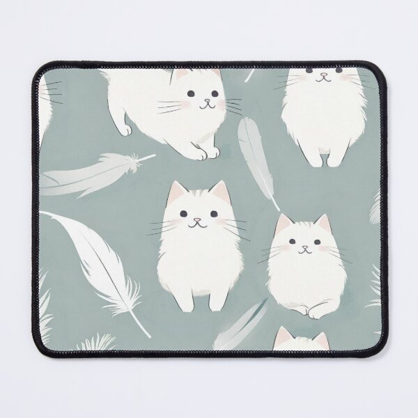 Item preview, Cute cat and feather pattern  designed and sold by Boru-Atisuto.