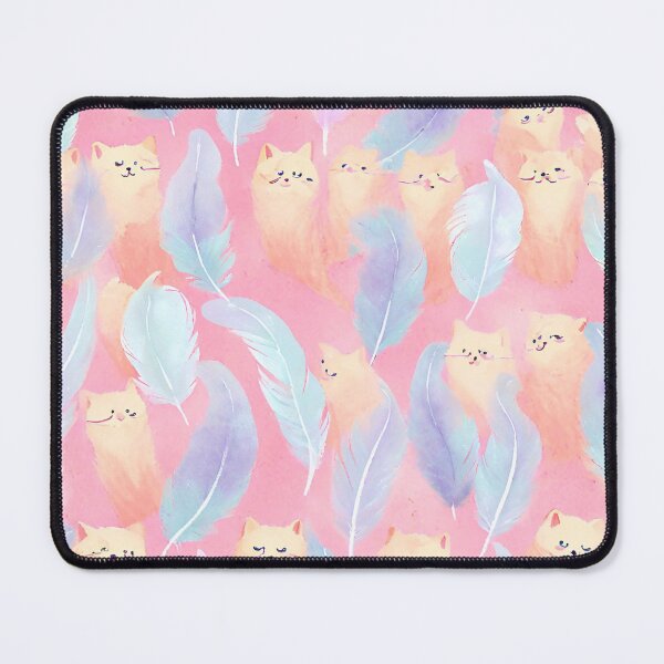 Item preview, Cute cat and feather pattern  designed and sold by Boru-Atisuto.