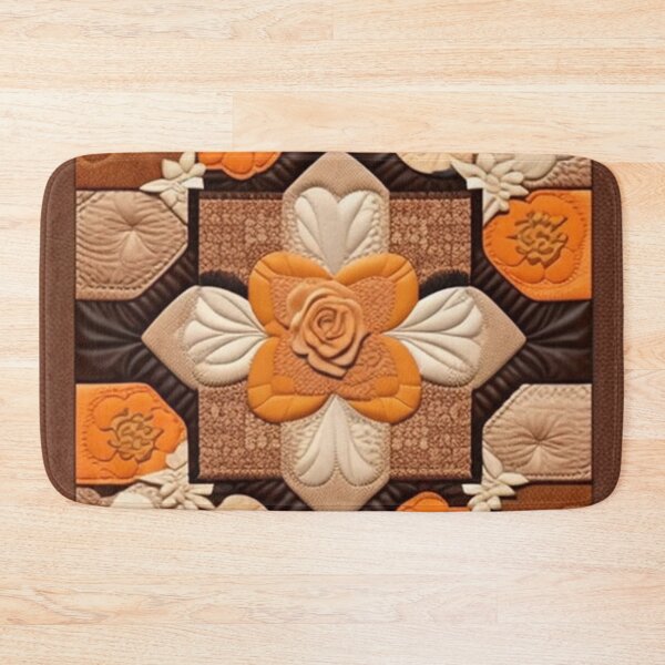 Item preview, Orange tan brown leather Patchwork  designed and sold by Roxburylane.