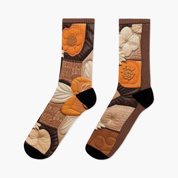Item preview, Orange tan brown leather Patchwork  designed and sold by Roxburylane.