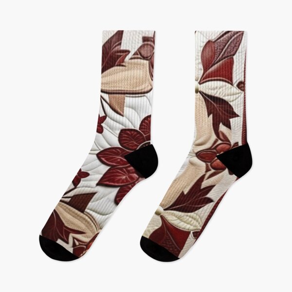 Item preview, Red and ivory leather Patchwork  designed and sold by Roxburylane.