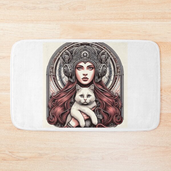 Item preview, Girl and white cat n.1 designed and sold by Carnisch.