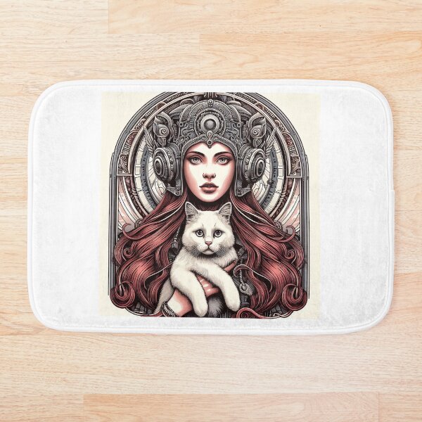 Item preview, Girl and white cat n.1 designed and sold by Carnisch.