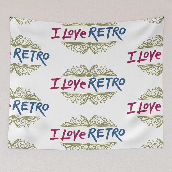 Item preview, hand made i love retro themed design designed and sold by ironpalette.