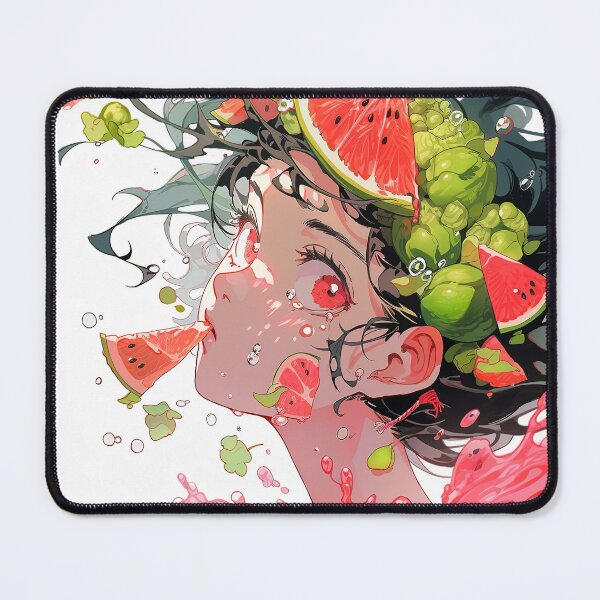 Item preview, Adorable Watermelon Guava Fruit Anime Girl designed and sold by bubblegoth.