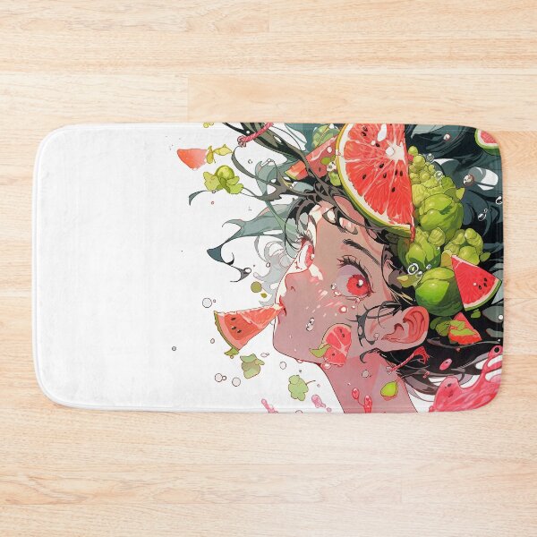 Item preview, Adorable Watermelon Guava Fruit Anime Girl designed and sold by bubblegoth.