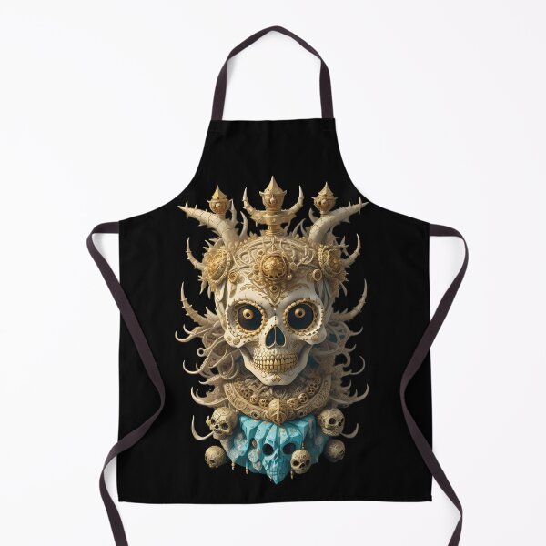 Item preview, Opulent Day of the Dead Sugar Skull with Ivory and Gold Flourishes designed and sold by BardCoreDesigns.