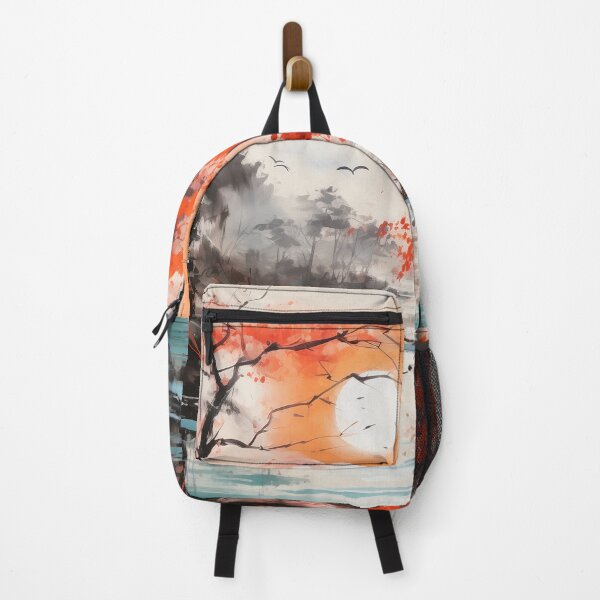 Item preview, Autumn Zen: Japanese Style Watercolor Landscape designed and sold by aricutcia.
