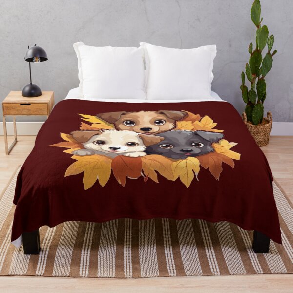 Item preview, Adorable Autumn Puppies designed and sold by RetroPrints.