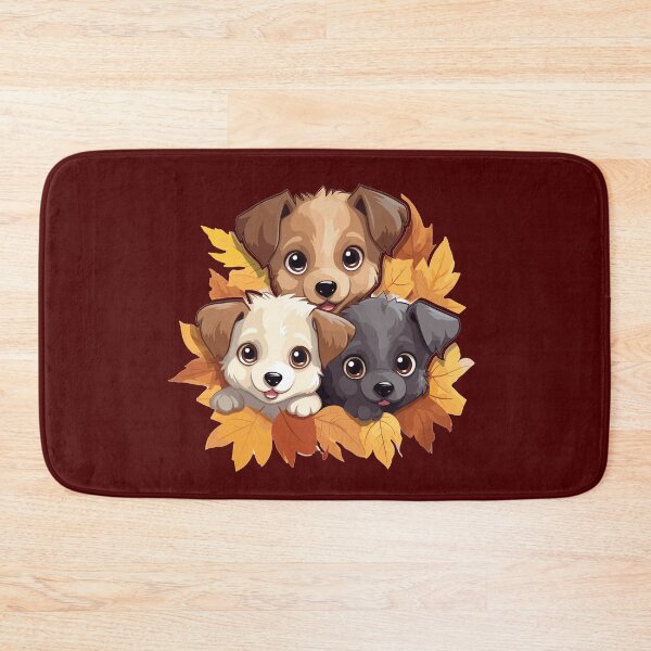Item preview, Adorable Autumn Puppies designed and sold by RetroPrints.