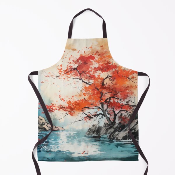 Item preview, Golden Tranquility: Japanese Autumn Watercolor Art designed and sold by aricutcia.