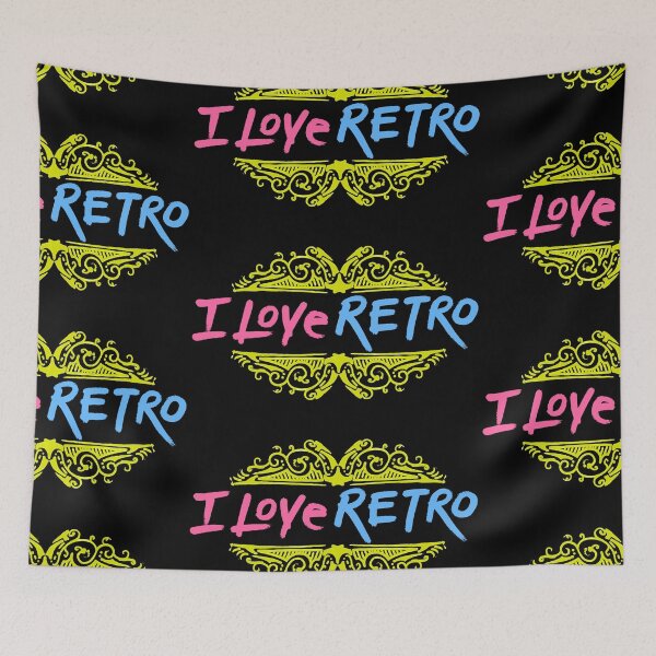 Item preview, hand made i love retro themed design designed and sold by ironpalette.