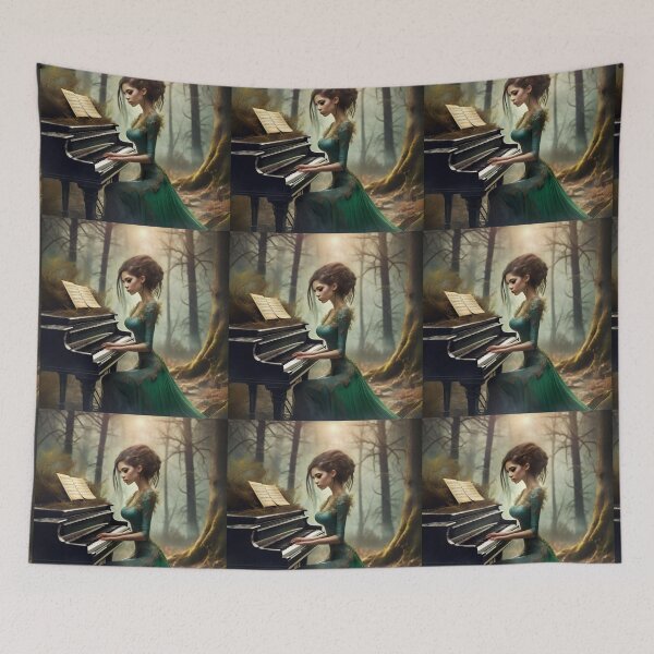 Item preview, Lonely Princess Playing Piano designed and sold by Tistmarket.