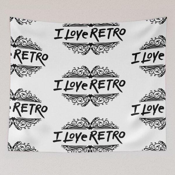 Item preview, hand made i love retro themed design designed and sold by ironpalette.