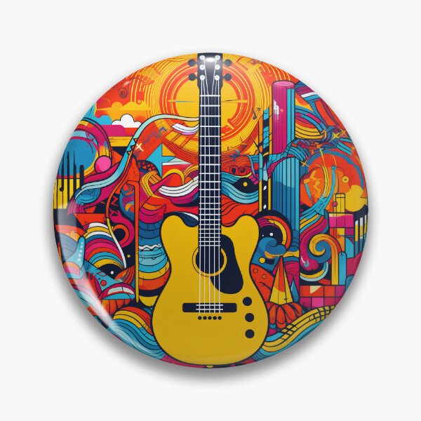 Item preview, Psychedelic Guitar Artwork designed and sold by SipandStan.