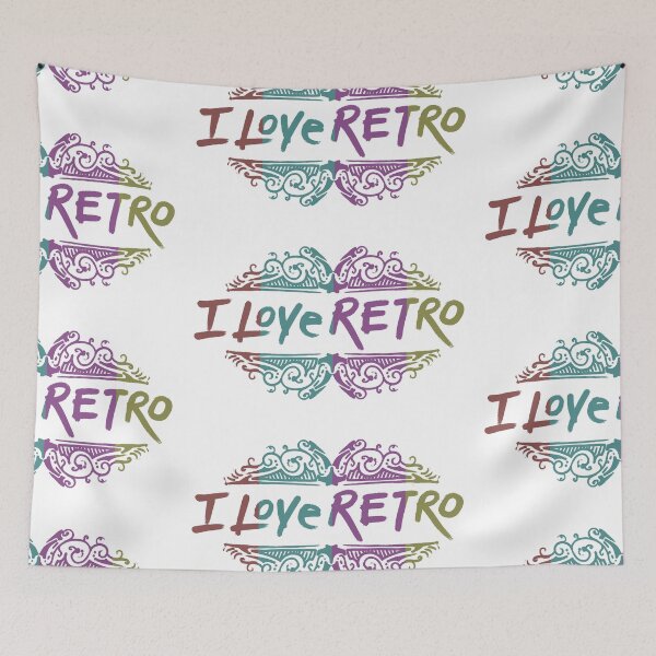 Item preview, hand made i love retro themed design designed and sold by ironpalette.